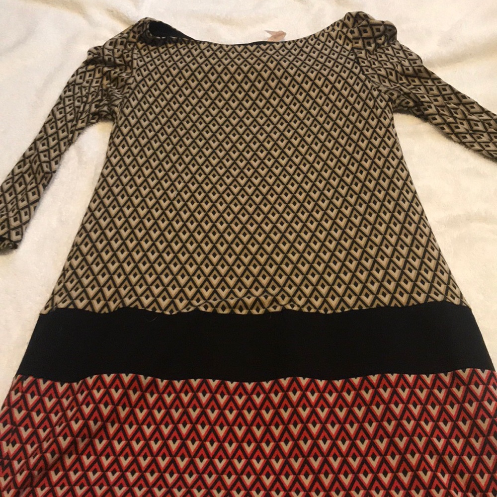 Bailey 44 tan and red dress